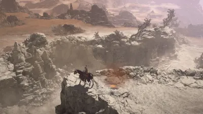 Official Diablo IV store screenshot: a character fighting in a dark red area