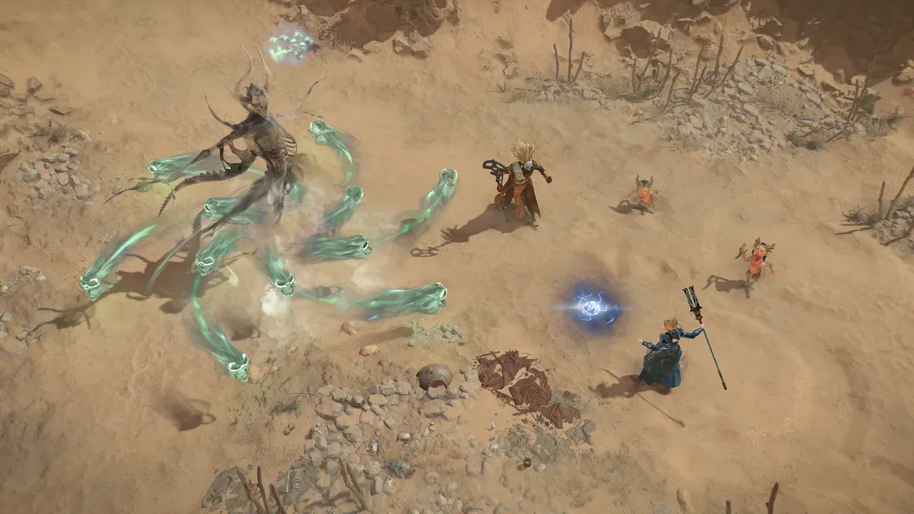 Official Diablo IV screenshot: a dark red Mephisto-themed scene